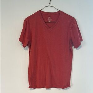 J. Crew Red Short Sleeve Tee